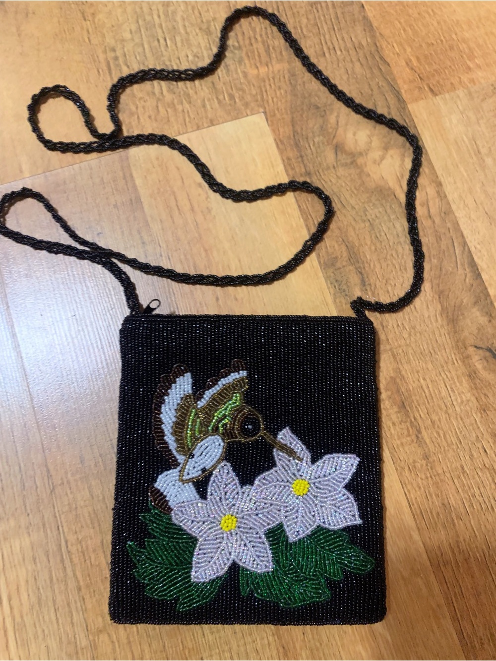 NWOT ERMO Beaded Hummingbird Crossbody